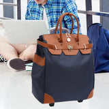 Maxbell Rolling Duffle Bag Large Capacity Suitcase for Beach Business Trip Traveling Dark Blue