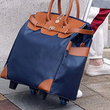 Maxbell Rolling Duffle Bag Large Capacity Suitcase for Beach Business Trip Traveling Dark Blue