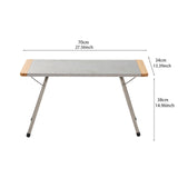 Maxbell Folding Table Tear Resistant Sturdy Stainless Steel for Outdoor Family Party