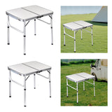 Maxbell Camp Table Beach Table Adjustable Height Picnic Table for Beach Hiking Patio 60cmx45cm