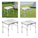 Maxbell Camp Table Beach Table Adjustable Height Picnic Table for Beach Hiking Patio 60cmx45cm