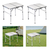 Maxbell Camp Table Beach Table Adjustable Height Picnic Table for Beach Hiking Patio 60cmx45cm