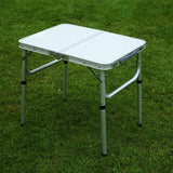 Maxbell Camp Table Beach Table Adjustable Height Picnic Table for Beach Hiking Patio 60cmx45cm