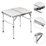 Maxbell Camp Table Beach Table Adjustable Height Picnic Table for Beach Hiking Patio 60cmx45cm