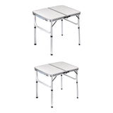 Maxbell Camp Table Beach Table Adjustable Height Picnic Table for Beach Hiking Patio 60cmx45cm