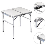 Maxbell Camp Table Beach Table Adjustable Height Picnic Table for Beach Hiking Patio 60cmx40cm