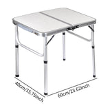 Maxbell Camp Table Beach Table Adjustable Height Picnic Table for Beach Hiking Patio 60cmx40cm