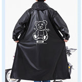 Maxbell Hooded Rain Poncho Long Sleeve for Men Rain Coat for Riding Climbing Fishing