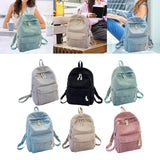 Maxbell School Backpack School Bag Casual Zipper Travel Bag for Travel Camping Party Light Gray