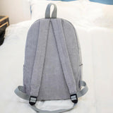 Maxbell School Backpack School Bag Casual Zipper Travel Bag for Travel Camping Party Light Gray