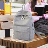 Maxbell School Backpack School Bag Casual Zipper Travel Bag for Travel Camping Party Light Gray