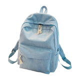 Maxbell School Backpack School Bag Casual Zipper Travel Bag for Travel Camping Party Light Blue