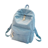 Maxbell School Backpack School Bag Casual Zipper Travel Bag for Travel Camping Party Light Blue