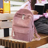 Maxbell School Backpack School Bag Casual Zipper Travel Bag for Travel Camping Party Pink