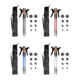 Maxbell 2Pcs Mountain Trekking Poles Telescopic Stick for Backpackers Hikers Walking Black
