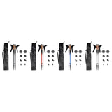 Maxbell 2Pcs Mountain Trekking Poles Telescopic Stick for Backpackers Hikers Walking Black