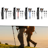 Maxbell 2Pcs Mountain Trekking Poles Telescopic Stick for Backpackers Hikers Walking Black