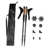 Maxbell 2Pcs Mountain Trekking Poles Telescopic Stick for Backpackers Hikers Walking Black
