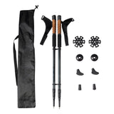 Maxbell 2Pcs Mountain Trekking Poles Telescopic Stick for Backpackers Hikers Walking Black