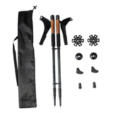 Maxbell 2Pcs Mountain Trekking Poles Telescopic Stick for Backpackers Hikers Walking Black
