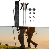 Maxbell 2Pcs Mountain Trekking Poles Telescopic Stick for Backpackers Hikers Walking Black