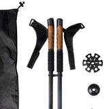 Maxbell 2Pcs Mountain Trekking Poles Telescopic Stick for Backpackers Hikers Walking Black