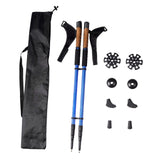 Maxbell 2Pcs Mountain Trekking Poles Telescopic Stick for Backpackers Hikers Walking Blue