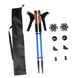 Maxbell 2Pcs Mountain Trekking Poles Telescopic Stick for Backpackers Hikers Walking Blue