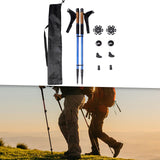 Maxbell 2Pcs Mountain Trekking Poles Telescopic Stick for Backpackers Hikers Walking Blue