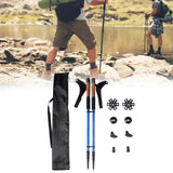 Maxbell 2Pcs Mountain Trekking Poles Telescopic Stick for Backpackers Hikers Walking Blue