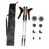 Maxbell 2Pcs Mountain Trekking Poles Telescopic Stick for Backpackers Hikers Walking Silver