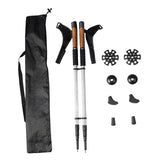 Maxbell 2Pcs Mountain Trekking Poles Telescopic Stick for Backpackers Hikers Walking Silver