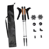 Maxbell 2Pcs Mountain Trekking Poles Telescopic Stick for Backpackers Hikers Walking Silver