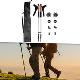 Maxbell 2Pcs Mountain Trekking Poles Telescopic Stick for Backpackers Hikers Walking Silver