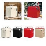 Maxbell Ice Chest Cooler Portable Vintage Design Insulated Box for Camping Bbqs Boat white