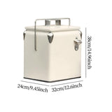 Maxbell Ice Chest Cooler Portable Vintage Design Insulated Box for Camping Bbqs Boat white