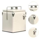 Maxbell Ice Chest Cooler Portable Vintage Design Insulated Box for Camping Bbqs Boat white