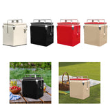 Maxbell Ice Chest Cooler Portable Vintage Design Insulated Box for Camping Bbqs Boat white