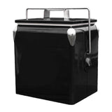 Maxbell Ice Chest Cooler Portable Vintage Design Insulated Box for Camping Bbqs Boat black