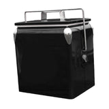 Maxbell Ice Chest Cooler Portable Vintage Design Insulated Box for Camping Bbqs Boat black