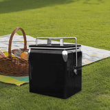 Maxbell Ice Chest Cooler Portable Vintage Design Insulated Box for Camping Bbqs Boat black