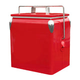 Maxbell Ice Chest Cooler Portable Vintage Design Insulated Box for Camping Bbqs Boat red