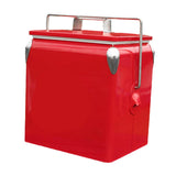 Maxbell Ice Chest Cooler Portable Vintage Design Insulated Box for Camping Bbqs Boat red