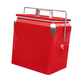 Maxbell Ice Chest Cooler Portable Vintage Design Insulated Box for Camping Bbqs Boat red