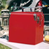 Maxbell Ice Chest Cooler Portable Vintage Design Insulated Box for Camping Bbqs Boat red