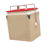 Maxbell Ice Chest Cooler Portable Vintage Design Insulated Box for Camping Bbqs Boat champagne