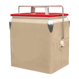 Maxbell Ice Chest Cooler Portable Vintage Design Insulated Box for Camping Bbqs Boat champagne