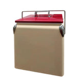 Maxbell Ice Chest Cooler Portable Vintage Design Insulated Box for Camping Bbqs Boat champagne