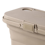 Maxbell Folded Picnic Basket Portable Car Washing Bin for Camping Car Trunk Cleaning Khaki