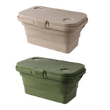 Maxbell Folded Picnic Basket Portable Car Washing Bin for Camping Car Trunk Cleaning Khaki